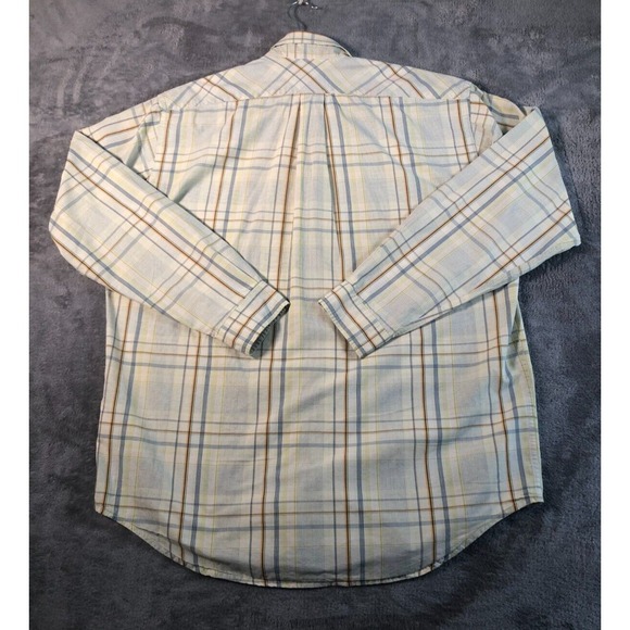 MARLBORO CLASSICS Shirt Mens Large Yellow Plaid Button Down Long Sleeve - Picture 5 of 12